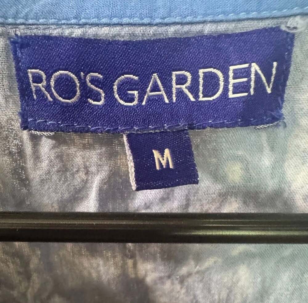 Tuckernuck | Ro's Garden Blue Floral Tiered Shirt Dress Size M - Picture 2 of 5